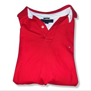 red tommy hilfiger polo